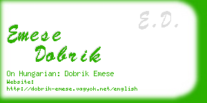 emese dobrik business card